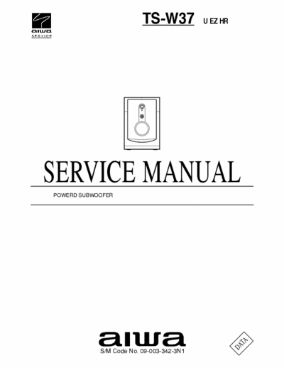 Aiwa Hi-Fi TS-W37 Service Manual - Powerd Subwoofer